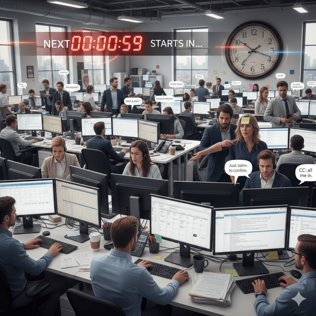 Illustration for: Why AI Won't Replace Jobs: Workplace Dysfunction Will Save Them